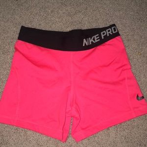 Nike Pro Neon Pink Spandex Shorts - Dri Fit